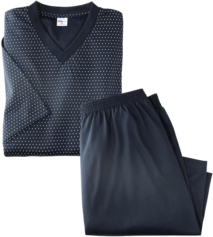 
            
                Load image into Gallery viewer, ISA Bodywear | Pajamas Set for Men | Round Neck Shirt and Pajama Shorts | Soft Cotton Fabrics
            
        