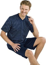 ISA Bodywear | Pajamas Set for Men | Round Neck Shirt and Pajama Shorts | Soft Cotton Fabrics